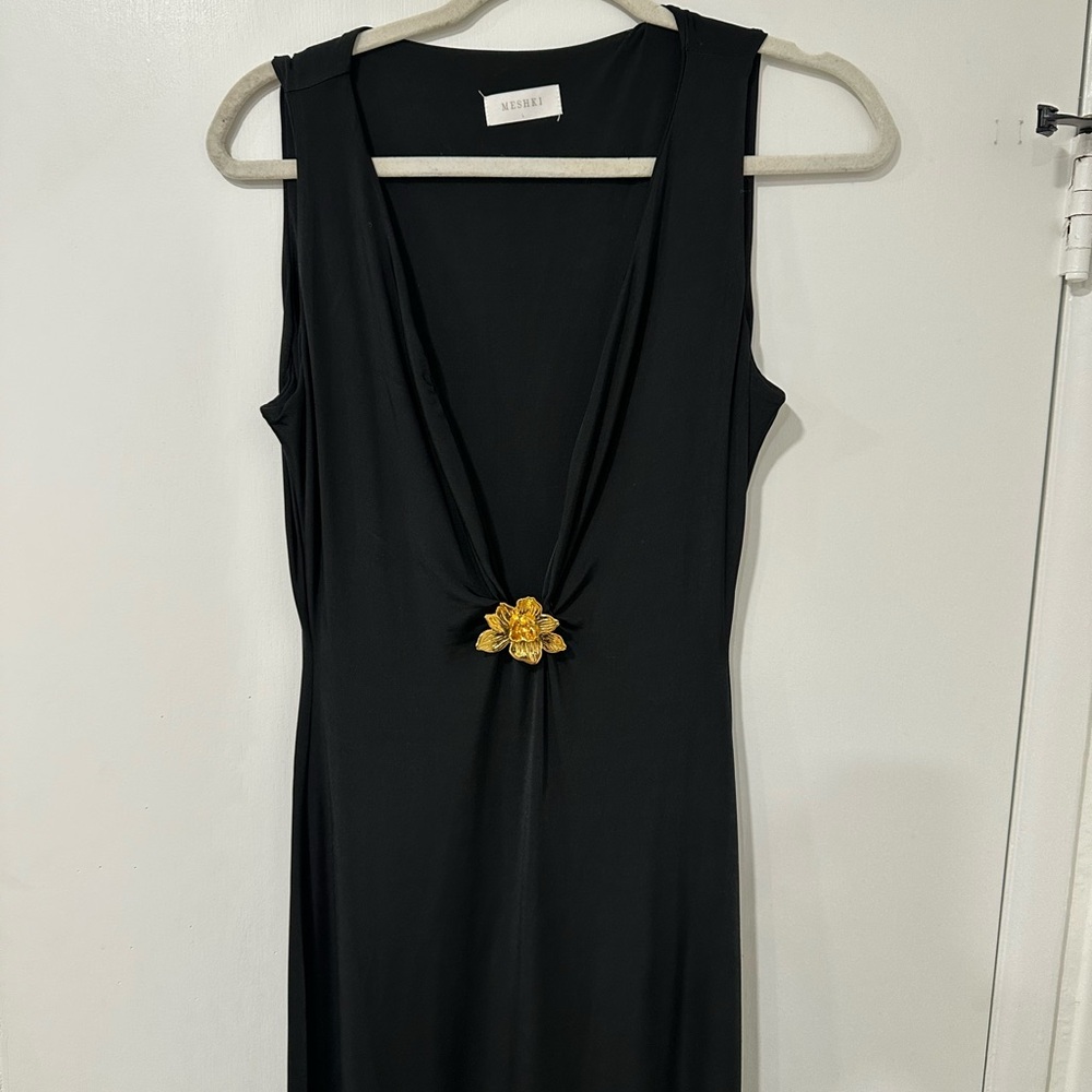 MESHKI black Dress with Gold Accent